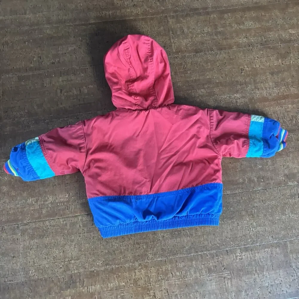 Vintage Oshkosh Kids Sz 24 Months 90s Puffer Winter Coat Multicolor